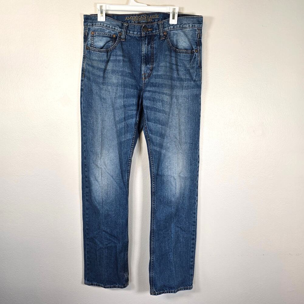 American Eagle Original Straight Jeans Mens 32/32 Medium Wash Casual Classic